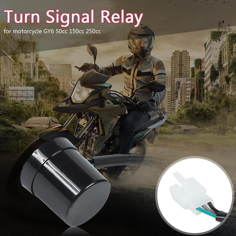12V DC 3 Wire Round Turn Signal Relay Motorcycle Direction Indicator Flashe