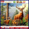 Oil Paint By Numbers Picture DIY Drawing Painting Froest Deer Drawing on Canvas