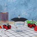 Silicone Heat-resistant Dust-proof Sealed Cup Lids Bowl Cover Lid (Black)