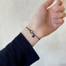 Fashion Black Gothic Punk Stars Planet Bracelet Adjustable