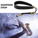 Soft Sax Strap Leather Double Shoulder Saxophone Straps with Metal Hook Supply