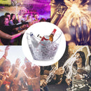 Ingot Beer Ice Bucket Bar KTV Home Wine Holder Transparent Barware (4L)