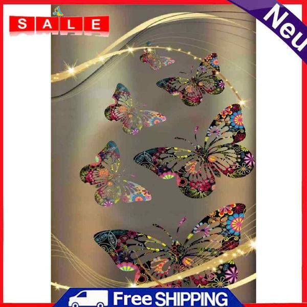Colorful Hollow Butterflies Oil Paint By Numbers Picture Kit DIY Home Decoration
