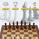 3 in 1 Chess Checkers Backgammon Set, Wooden Classic Chess Pieces Board Case