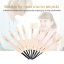 9pcs Wooden Crochet Hooks Knitting Needles Set 2-6mm Crochet Sewing Craft Newly