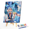 Blue Butterfly Girl Oil Paint By Numbers Kits Canvas Picture Wall Art DIY