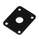 2pcs Guitar Output Jack Socket Square Plates for LP Guitar Bass (Black)
