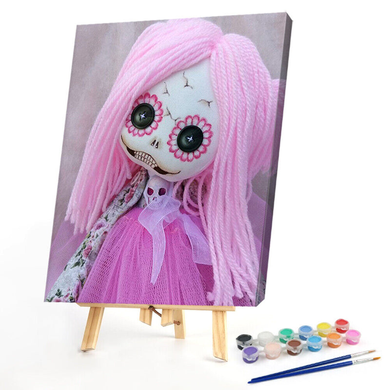Oil Paint By Numbers Girl Coloring Digital Drawing