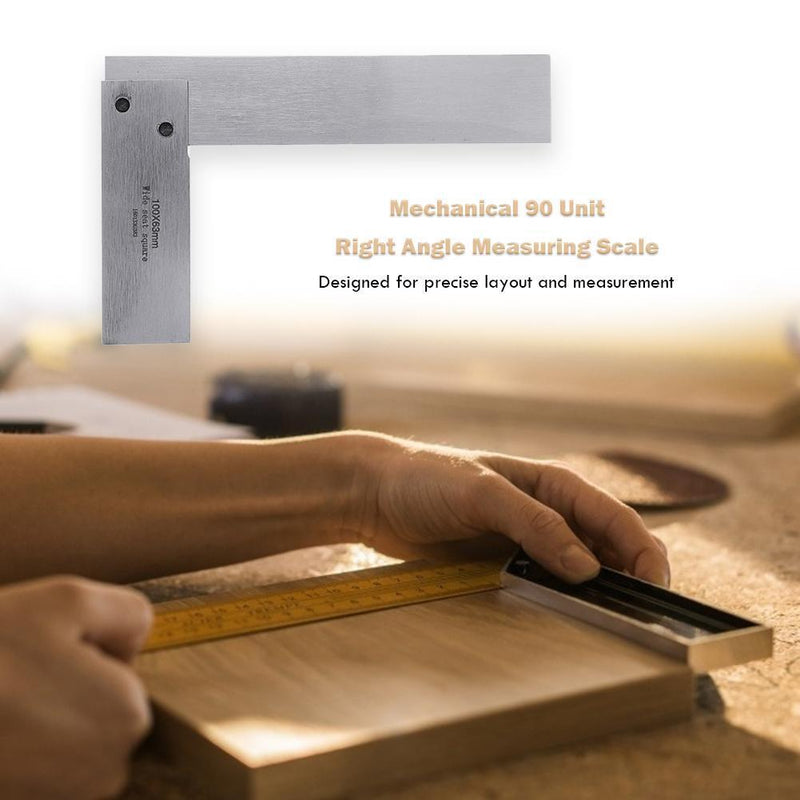 Machinist Square 90 Degree Right Angle Ruler Precision Measure (100x63mm) Newly