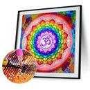 DIY Full Round Drill Diamond Painting color mandala Mosaic Rhinestone
