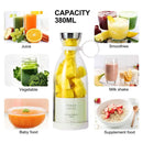 Portable Blender Durable Four Blades Juicer Cup for Home Kitchen (White)