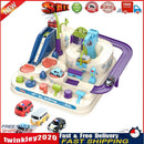 Track Adventure Racing Rail Car Inertia Slide Toys (Macaroon with 4 Cars) Newly