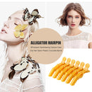 6pcs Alligator Hair Clip Grip Clamps Women Girls Styling Hairpin (Yellow) Newly