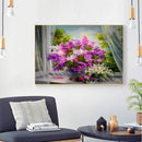Painting By Numbers Kit Craft DIY Purple Flowers Digital Oil Art Picture Decor