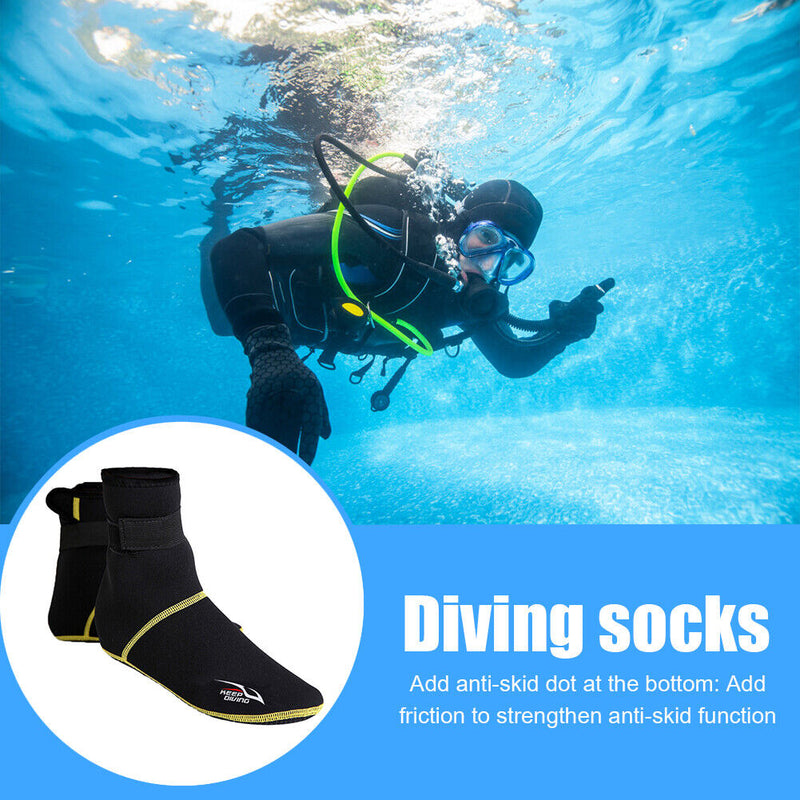 Outdoor Diving Winter Swimming Snorkeling Socks 3mm Thermal Floor Socks (L)