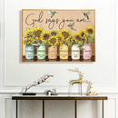 50X40cm English Sentence Frameless Oil Paint By Numbers Painted Picture Craft