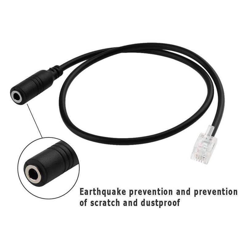 Starriver RJ9 4P4C Male to 3.5mm Female Audio Converter Adapter Cable