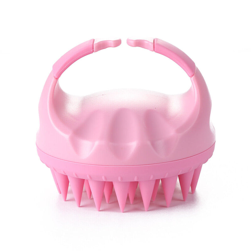 Silicone Hair Washing Comb Scalp Head Massager Hair Cleaning Tool (Pink) Newly