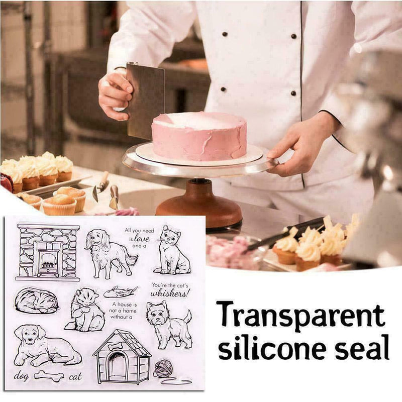 1 x Cake Baking Transparent Seal For DIY Decorative Dogs Stamp Crafts Pet C0G3