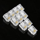 #QZO 100X 4Pin RJ11 RJ-11 6P4C Modular Phone Crystal Connector