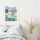 5D DIY Full Round Drill Diamond Painting Kit Cartoon Seaside Wall Art Craft
