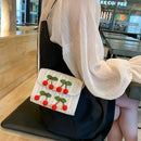 Summer Cherry Straw Messenger Bags Women Handbags Crossbody Shoulder Bag