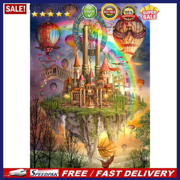 11CT Full Cross Stitch Sky Rainbow Counted DIY Kits Handmade Cotton Embroider
