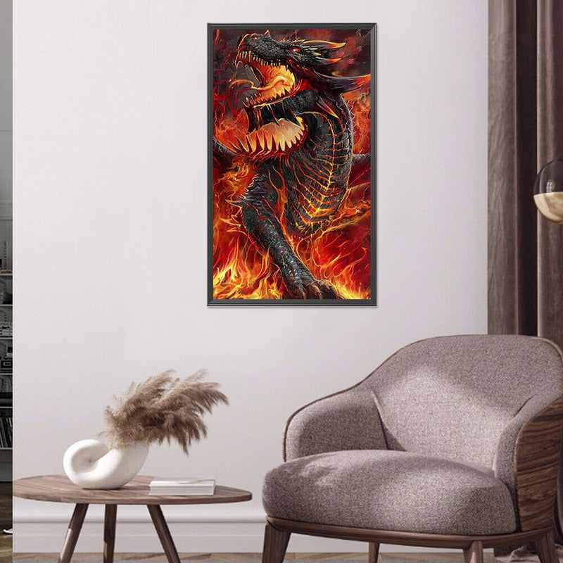 5D Diamond Painting Kit DIY Dragon Full Square Drill Mosaic Picture Wall De