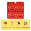 Pet Dogs Cats Slow Food Bowls Lick Mat Silicone Pet Treat Dispensing (Red) Newly