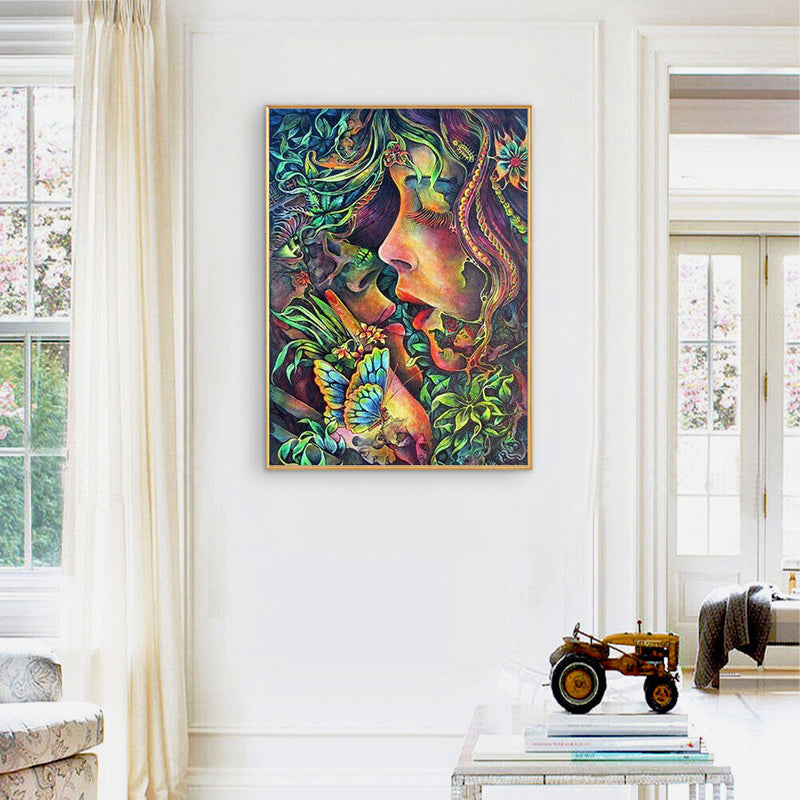 Abstract Beauty Oil Paint By Numbers Kit Canvas Picture Wall Art DIY (B731)