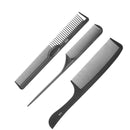 Affeco-Set Comb, Anti-static, Black, with Professional Tool,