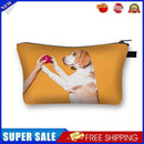 Dog Printed Hand Hold Travel Storage Cosmetic Bag Toiletry Bag