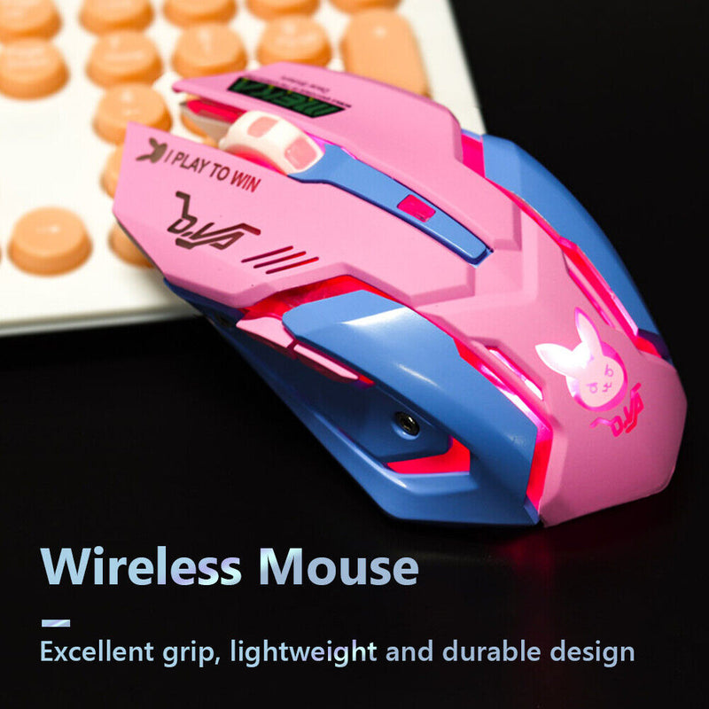 2.4GHz Wireless Optical Colorful Backlight 2400DPI Adjustable Ergonomic Mouse