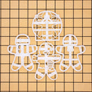 Biscuit Mold Vitruvian Happy Zombie Cookie Embosser Mold Halloween Christmas
