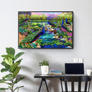 Full Round Diamond Painting Flowers and Peacocks Rhinestone Mosaic Home Wall Art