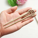 Hair Accessories Hairpin Double wavy flower Metal Hair Stick U-shaped hairpin