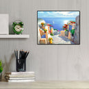 5D Full Round Drill Diamond Painting Seaside Castle Steps DIY Cross Stitch