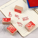 DIY Albums Forest Plants Wooden Rubber Stamp Flower Girl Printed Scrapbooking
