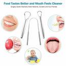 Health Tool Oral Hygiene Dental Cleaning Stainless Steel Tongue Scraper Cleaner