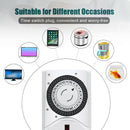 24-hour Timer Wall Socket Timer Switch 3Pin Adapter Time Clock Socket