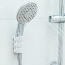Shower Head Holder - Removable Handheld Showerhead Holder Wall Rack (White)