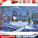 Snowy village 50x40cm Oil Paint By Numbers Picture DIY Painting HY2106002