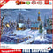 Snowy village 50x40cm Oil Paint By Numbers Picture DIY Painting HY2106002