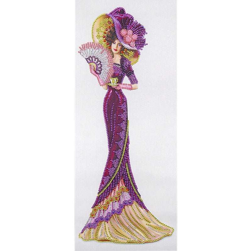 5D Hanging Diamond Painting DIY Noble Lady Partial Special Shape Drill Mosaic