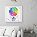 Full Round Diamond Painting Dream of Flying House Rhinestone Mosaic Home Decor