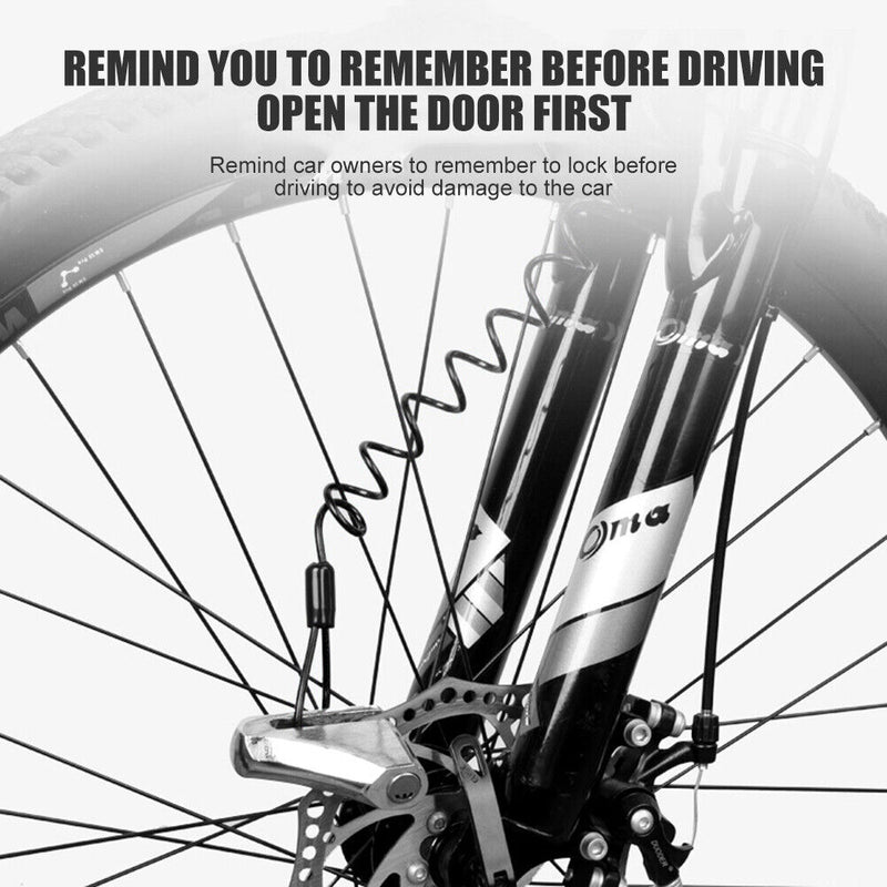 4 Feet Dual Loop Bicycle Motorcycle Disc Lock Reminder Cable Bike Accessorie
