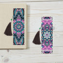2pcs 5D DIY Diamond Embroidery Leather Book Marks Mosaic Tassel Diamond Pai