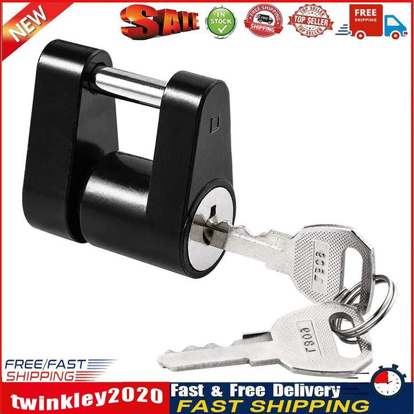 Anti-theft Trailer Hitch Lock Hitch Security Protector Zinc Alloy (Black) Newly