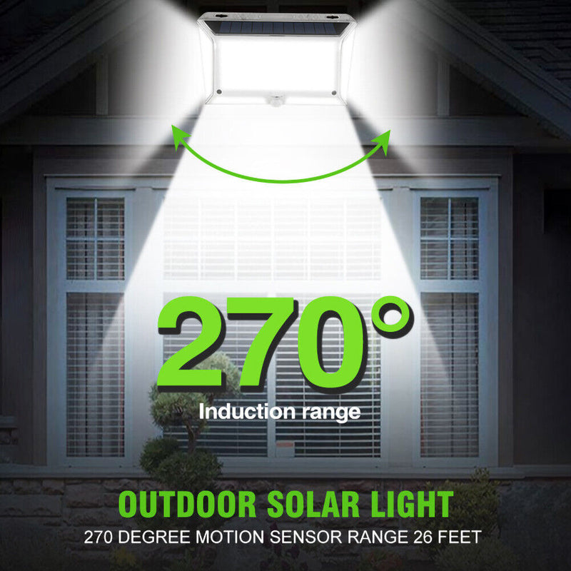 142LED Solar Wall Light Outdoor Waterproof Motion Sensor Lamp Garden Decoration