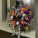 2021 Halloween Wreath Horror Skeleton Door Wreath For Halloween For Home R9U9